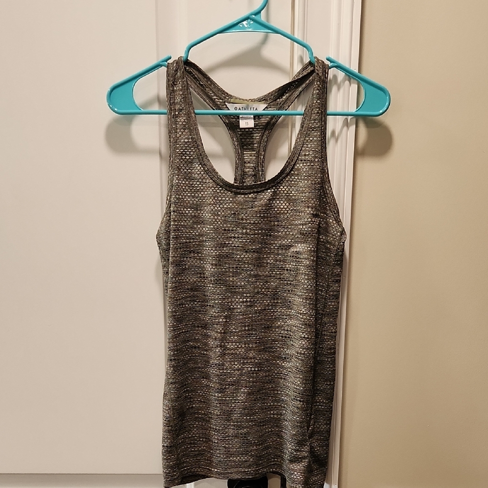 Athleta Metallic Gray Tank Top
